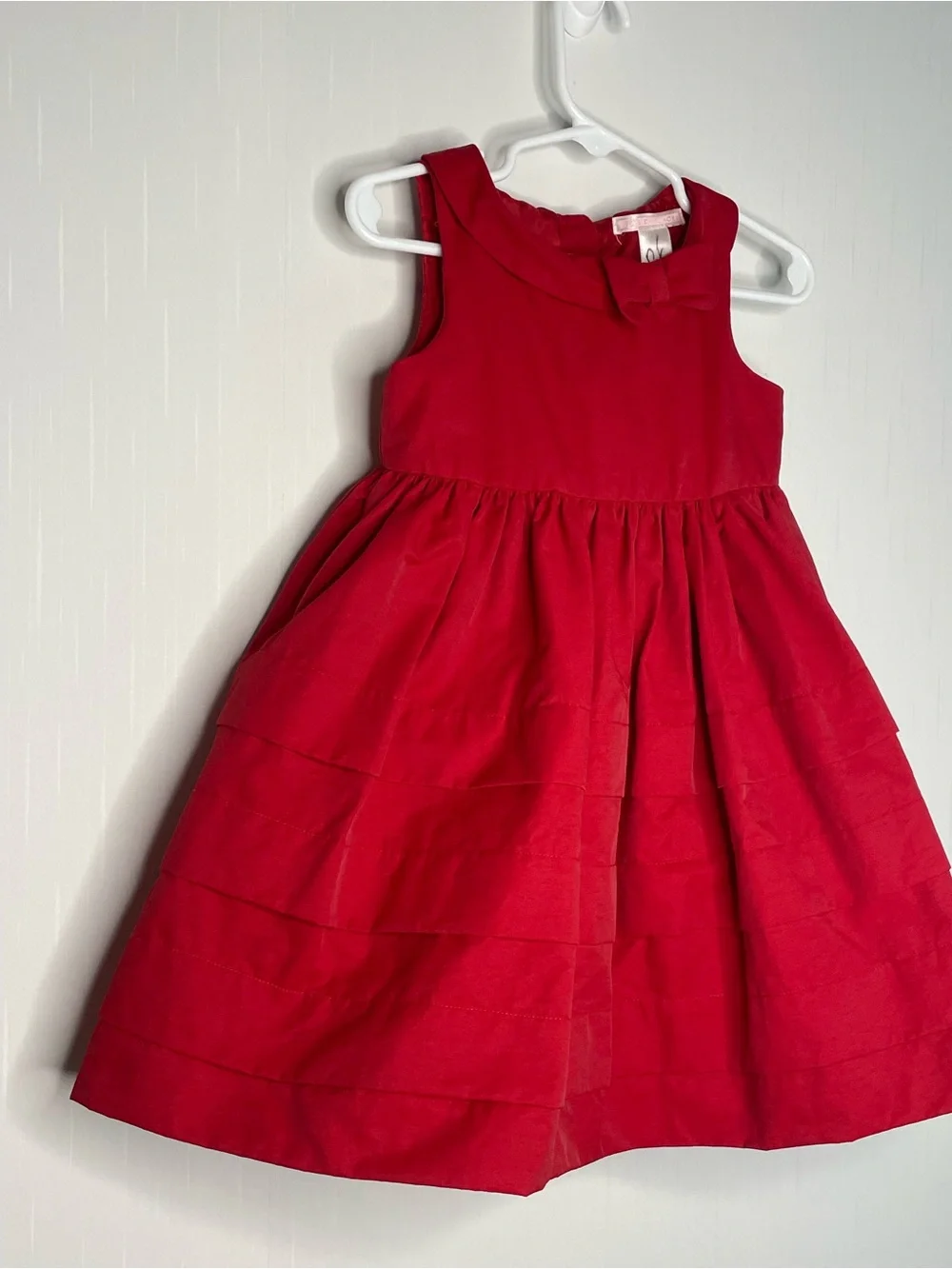 Janie and Jack 2012 Holiday Gift Red Tiered Party Dress Size 18-24 Month